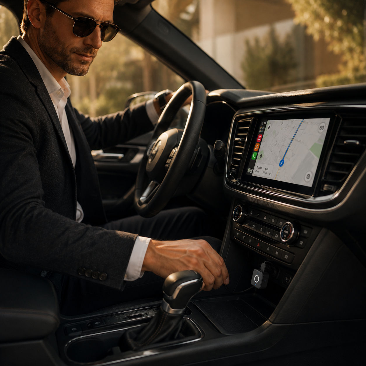 Premium driver in luxury vehicle